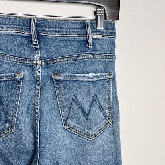 Mother The Hustler Ankle Fray Jeans in Big Sky Size 27 Medium Wash - Picture 8 of 10